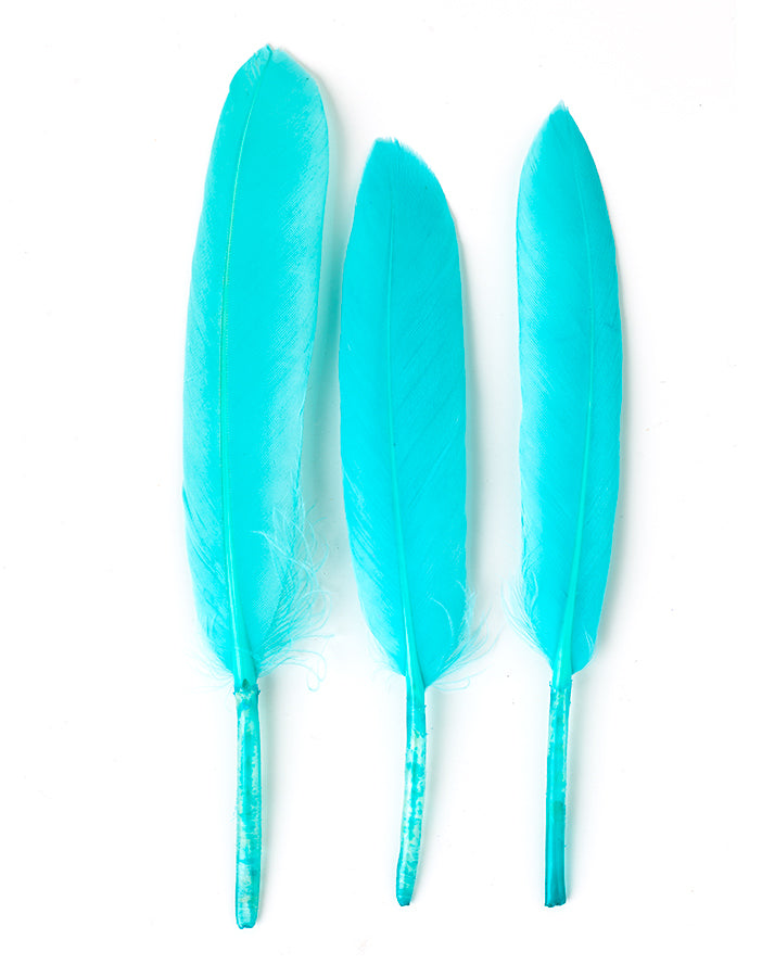 Hajékszer színes toll hajdísz baby blue AFROline (1db)-1