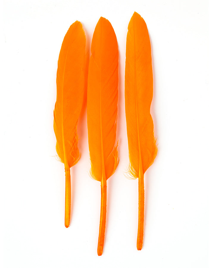 Hair product colored feather hair ornament orange AFROline (1pc)-1